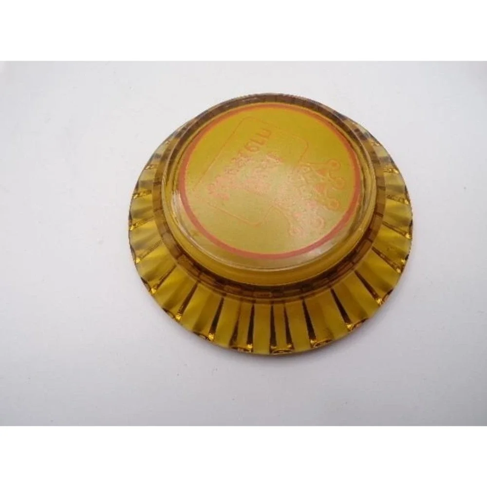 Vintage Best Western Amber Glass Ashtray Hotel Collectible Souvenir Scallop Dish